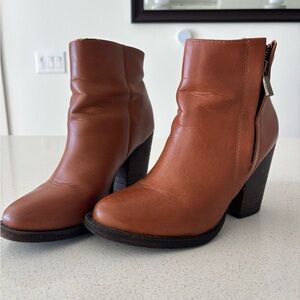 Brown Leather Ankle Boots